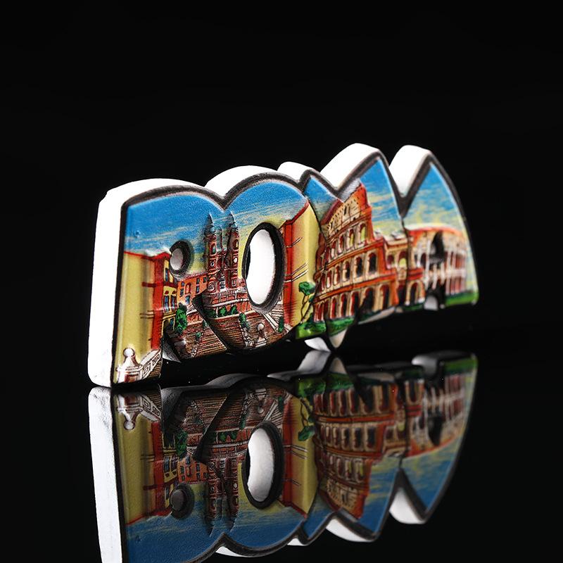 Resin Refrigerator Magnets Roma Itatly Traveling Souvenirs Kawaii Magnetic Stickers for Fridge Cute Magnetic Decor for Fridge