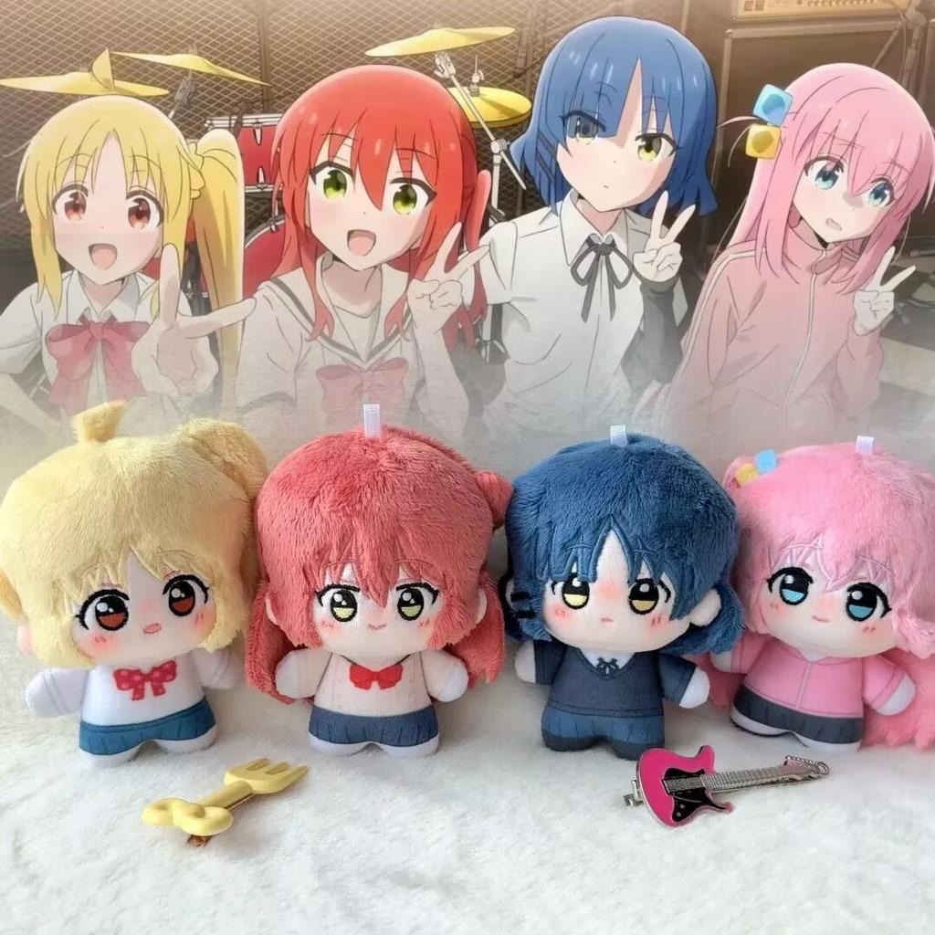10cm BOCCHI THE ROCK Plush Toy Fans Anime Kita Ikuyo Plushie Doll Peripherial Yamada Ryo Plush Keychain Dolls Backpack Kids Gift