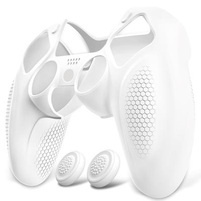 PlayVital Ninja Edition Silikon Cover Skin für PS5 weiche Schutzhülle passend für Ladestation mit Schutzhülle für befestigten Controller, PS5,