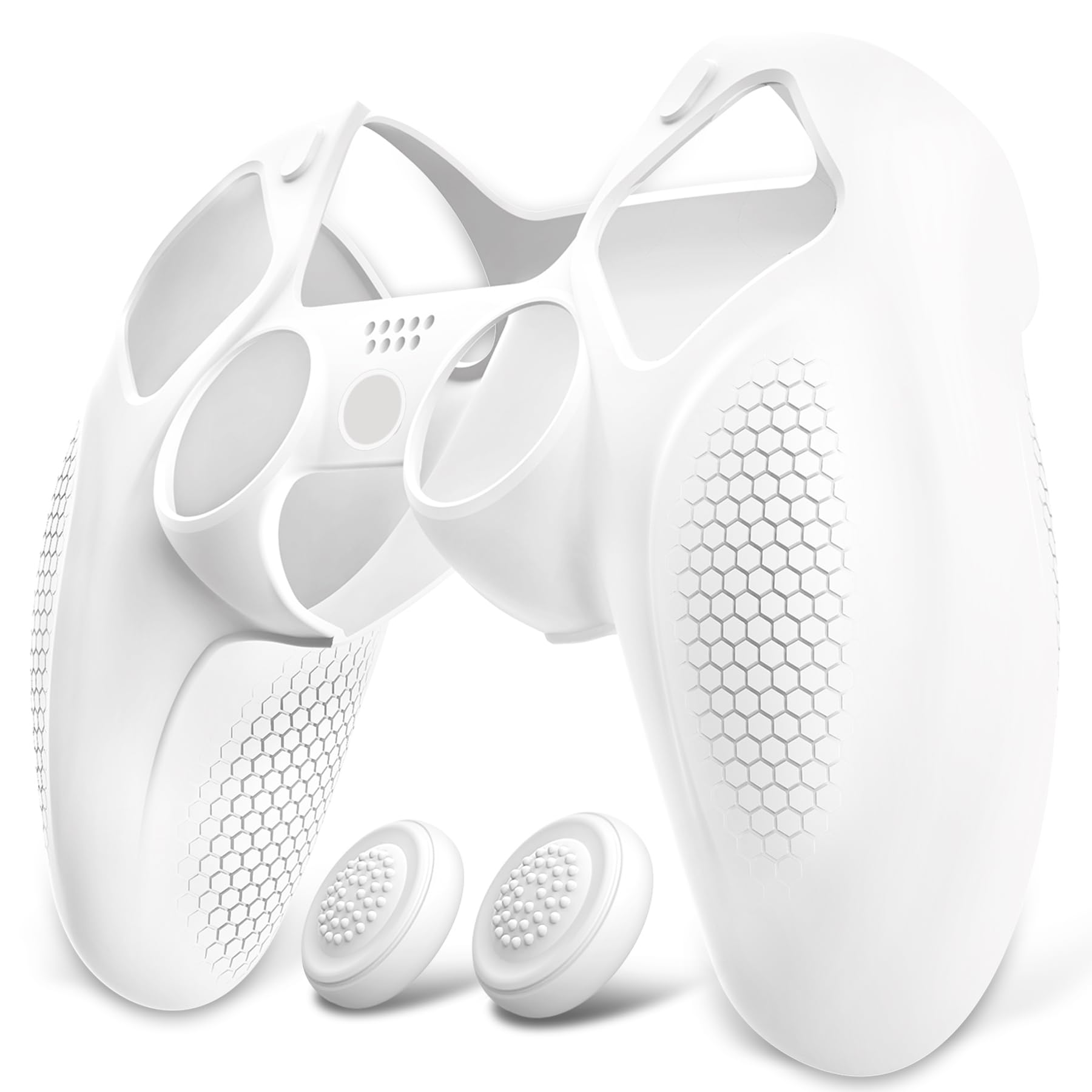 

Силіконовий чохол PlayVital Ninja Edition для PS5, м який захисний, підходить для зарядної станції із захисним чохлом, прикріпленим до контролера, PS5. білий