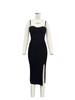Elegant Thai Strappy Rhinestone Slit Bandage Evening Gown
