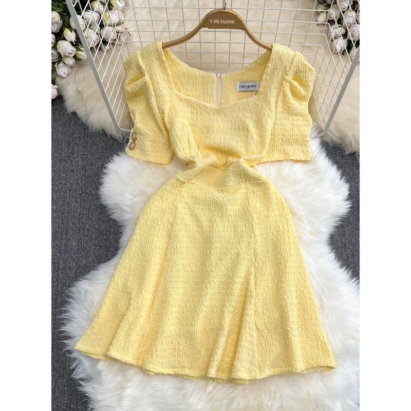Age-Reducing Summer New Arrival Square Collar A- line Princess Dress
