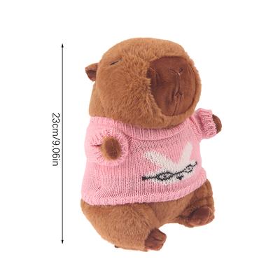 Capybara Plüschpuppe zum Anziehen mit Kleidung und Accessoires Niedliche Stofftiere Geburtstagsgeschenk für Kinder Geschenk