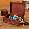 Wooden Vintage Style Box With Lock For Organizing Jewelry Decoration Accessories