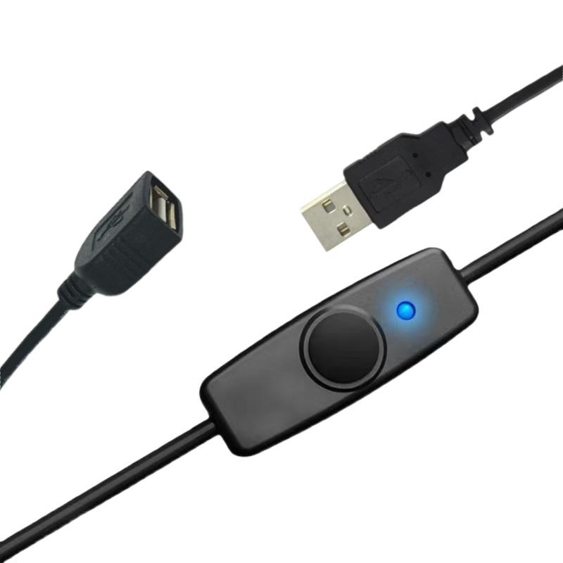 1Pcs Usb Extension Cable With On Off Switch Led Indicator For Raspberry Pi Pc Usb Fan Led Lamp Data Sync Usb 2.0 Extender Cord