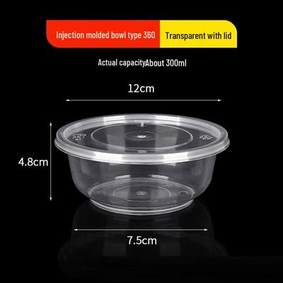 ZISIZ Disposable Plastic Transparent Bowl