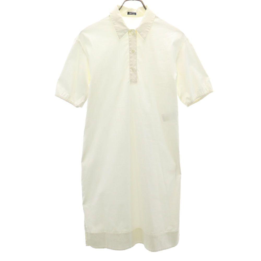 Jil Sander Navy Made In Italy Short Sleeve Shirt Dress 34 White NAVY Women Used