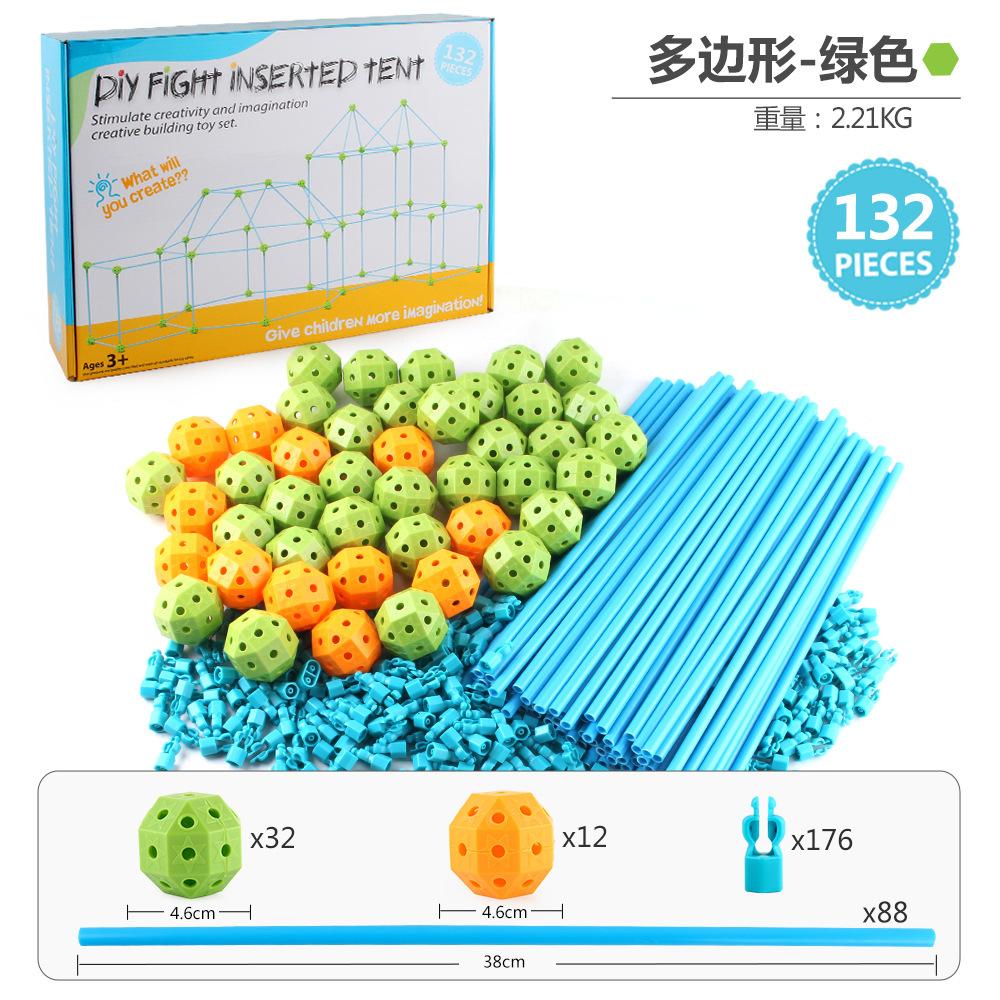 

132 шт. Наука и образование Коллаж Палатка Замок Игровой домик Бусина Сделай сам Палатка STEM Детская Строительная Сборная Игрушка