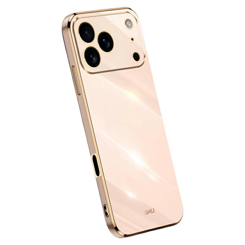XINLI For iPhone 17 Pro Max Case TPU Phone Cover with Electroplating Frame