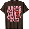 Alphabet I Love You Valentines Day Heart Teacher Unisex T-Shirt