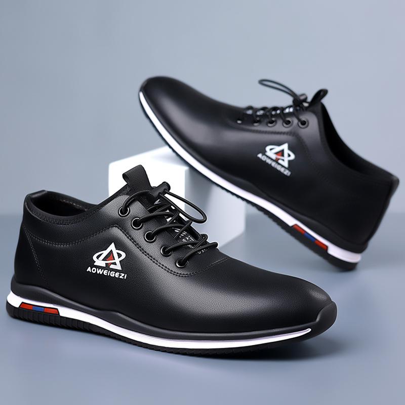 Fashion New Outdoor Leather Casual Shoes for Men Fashion Sports Sneakers Non-Slip Male Walking Shoes Trainers Versatile Treking Footwear