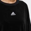 adidas Velours Crewneck Sweatshirt Met Klein Logo Dames Tops Zwart HG1843