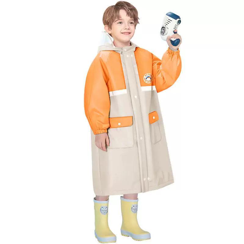 Children's Raincoat for Boys and Girls 2024 New Children's Full-Body Waterproof Boys and Girls School Bag Student School