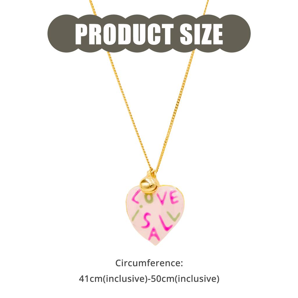 Vibrant Bohemian Love Pendant Necklace Stainless Steel Jewelry for Women Fashionable Gifts for Special Occasions