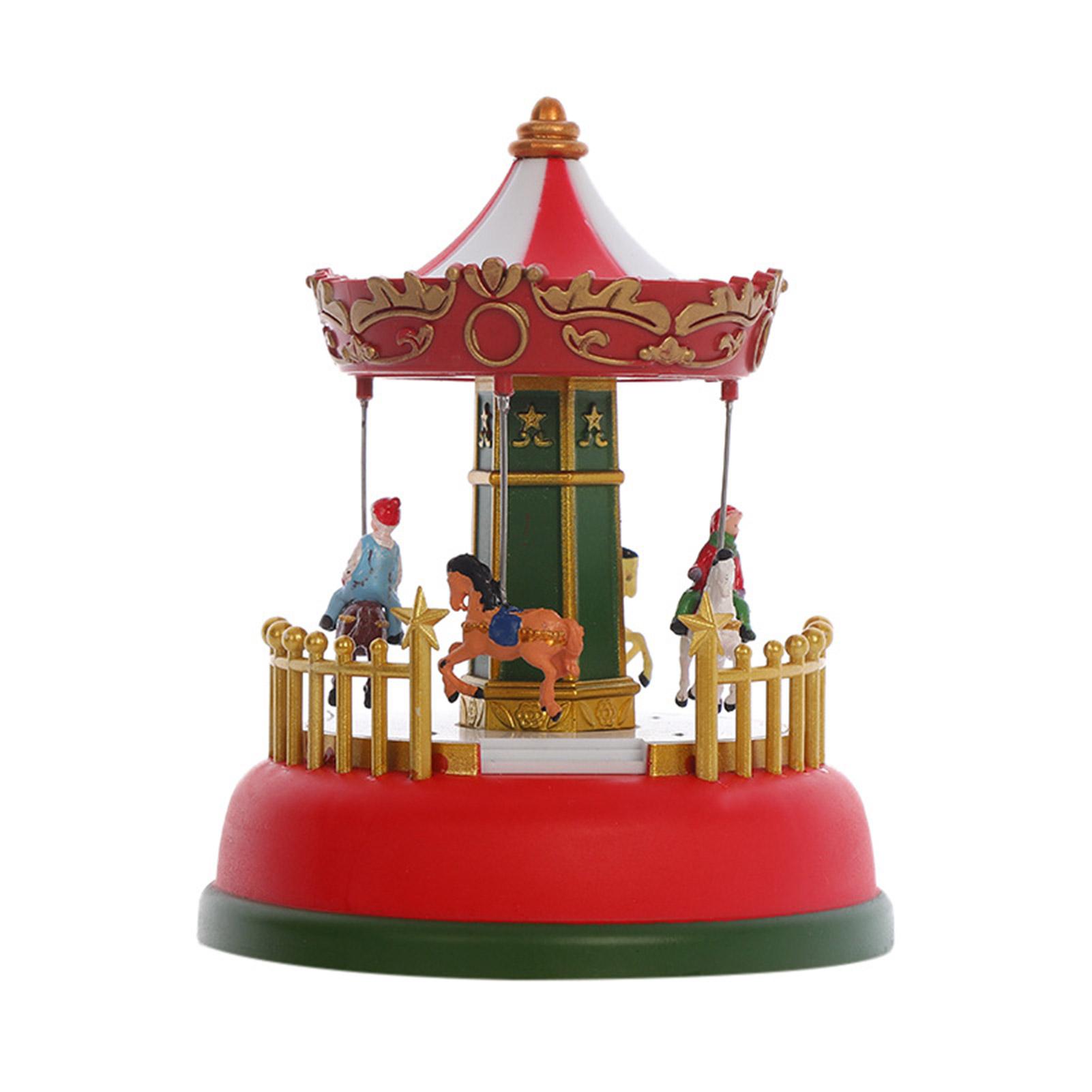 

Glowing Music Carousel Ferris Wheel Christmas Gift Christmas Decoration Rotating Merry Go Round Without Batteries