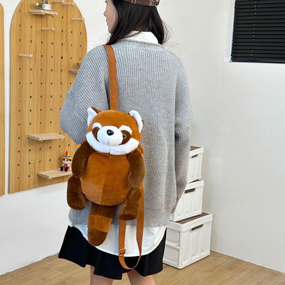 Stuffed Toy Panda Plush Backpack Kawaii Children's School Bag Animal Shoulder Bag  Birthday Gifts