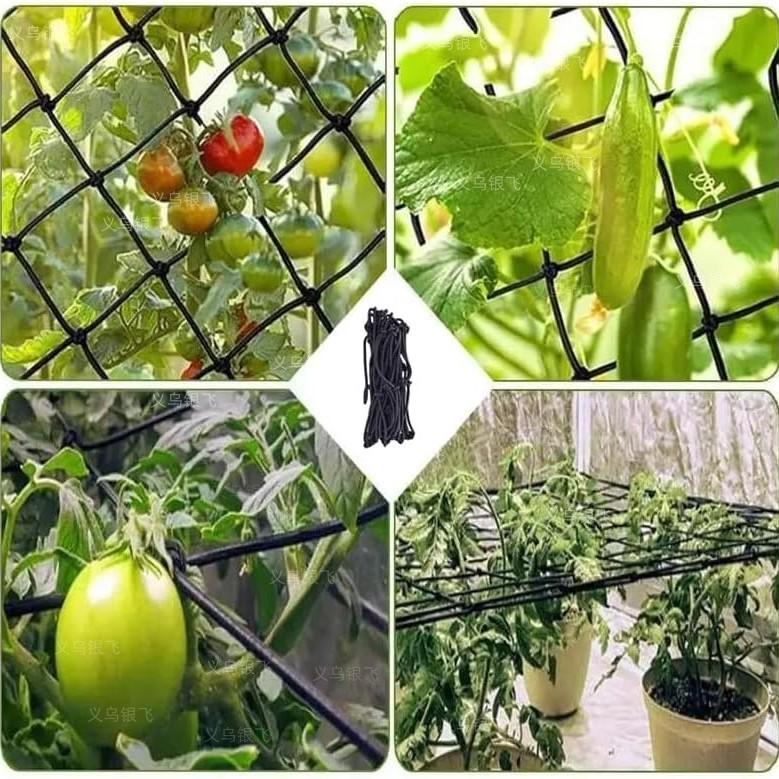 2 Pack Plant Climbing Net with Hooks Elastic Garden Trellis Net for Climbing Plants Support