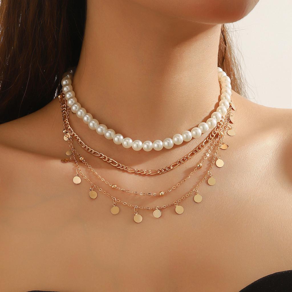 European and American Fashion Multi-layer Necklace Trendy, Sexy, Versatile Pendant Clavicle Chain Personalized Layered Jewelry