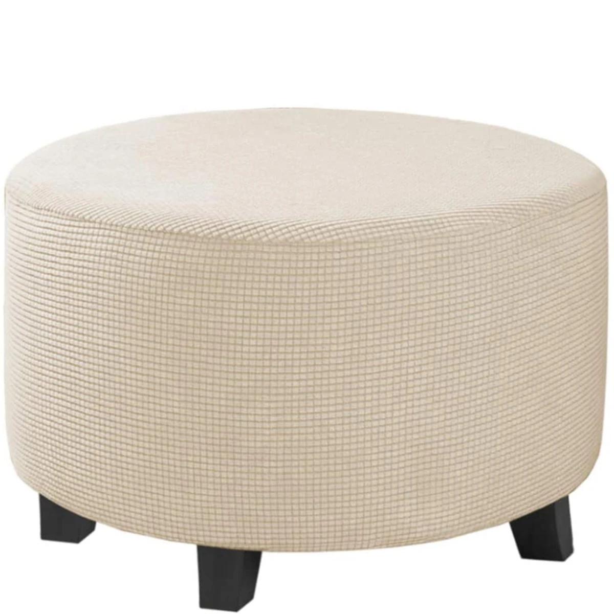 Чехол для пуфа из жаккарда, эластичный чехол для пуфа, круглый чехол для пуфа, чехлы для складных стульев, защитный чехол для мебели S