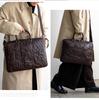 VITAFELICE Men's Vintage Leather 2-Way Briefcase (NSB-30373N) (Chocolate)