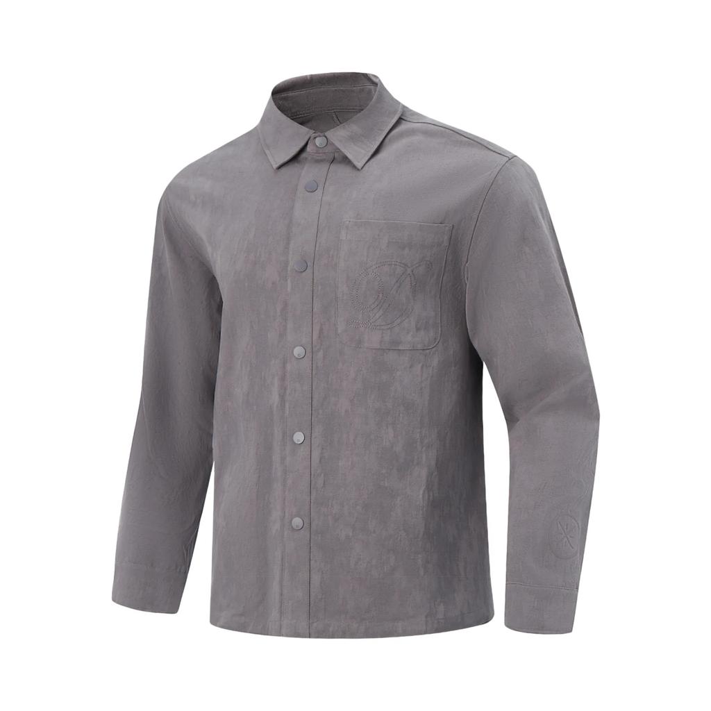 Li-Ning Wade Series Solid Color Single-Breasted Lapel Casual Jacket Men Jackets AFDV895-1