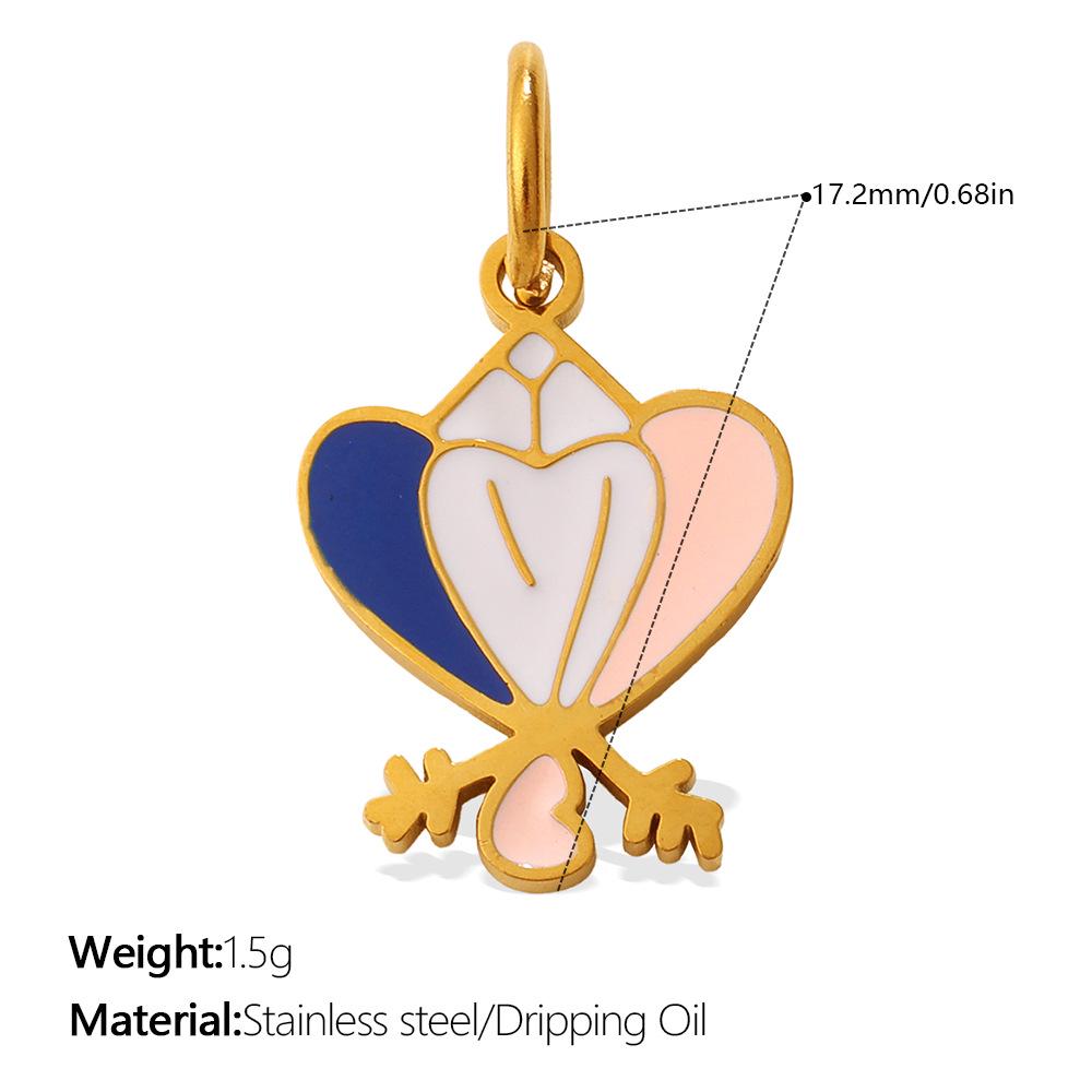 Sun, Moon, and Stars Geometric Oil Drip Pendant