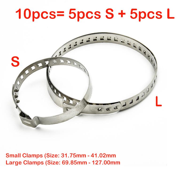 10/12/20Pcs Universal Stainless Steel Axle CV Joint Boot Crimp Clamp Kit Driveshaft CV Boot Clamp 20- 50mm 50- 120mm Adjustable