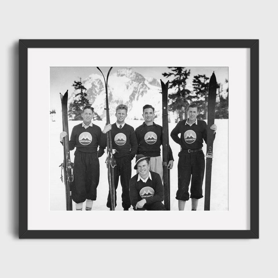 Vintage Ski Photo Print Road Gap Skier Jumps Girls Car Canvas Painting Winter Sports Skiing Art Poster Ski Home Lodge Wall Decor