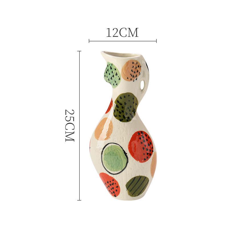 

Ваза Керамическая ваза Европейская классическая ваза Домашняя гостиница Цветочная композиция Модный орнамент Ваза A