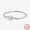 925 Sterling Silver Basic Snake Chain Fiori Blu Ondulato Slider Bracciali Adatti Originale Marchio Charms Donne Ragazza Fai da Te Creazione Gioielli