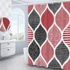 Creative Geometric Shower Curtains Red Black Gray Blue Simple Frame Graphic Print Polyester Fabric Bathroom Decor Bath Curtain