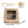 WTEMPO Retro Clear Window Paper Gift Boxes with Ropes Labels Foldable Small Presents Packaging Boxes DIY Party Favor Boxes Ideal for Birthday Wedding