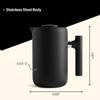 [Official Manufacturer] Fellow Clara French Press Coffee Maker, Pot, and Pitcher [Official Japanese Product] (Black)