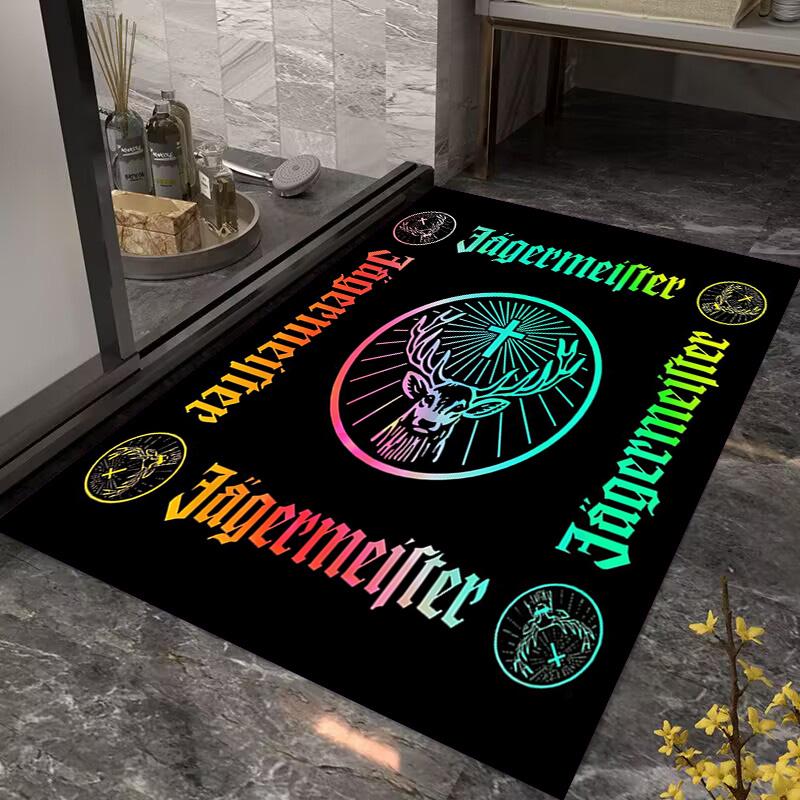 Jägermeister: Tappeto Audace Vivace Arredamento Casa Adatto a Tutte le Stagioni Cuscino per Sedia da Ufficio Arte Decorazione Stanza del Dormitorio