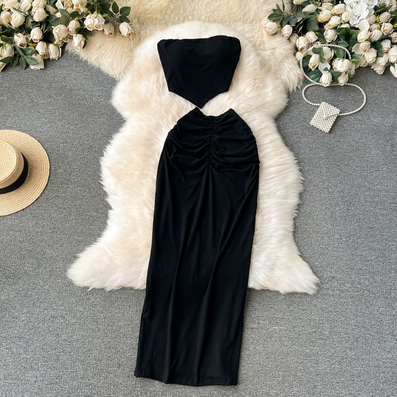 Fashion Sexy Wind Easiest for Match Ruched Silm Fashionable Tube Top