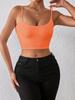 Casual Double Layered Tank Top U Neck Crop Tops Women Summer Camis Solid Color Camisole Fashion Tube Female Sleeveless Cropped Vest Y2K Clothes