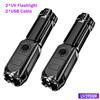 Rechargeable UV Flashlight UV395NM Zoomable Torch 3 Modes Camping Ultraviolet Flashlights For Pet Stacks Fluorescent Detection