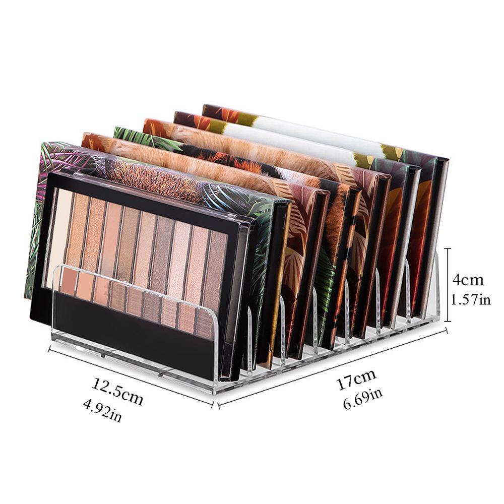 Makeup Acrylic Organizer Multi-cell Display Box Makeup Blush Cosmetics Shelf 7-compartment Plastic Eye Shadow Tray Storage Box