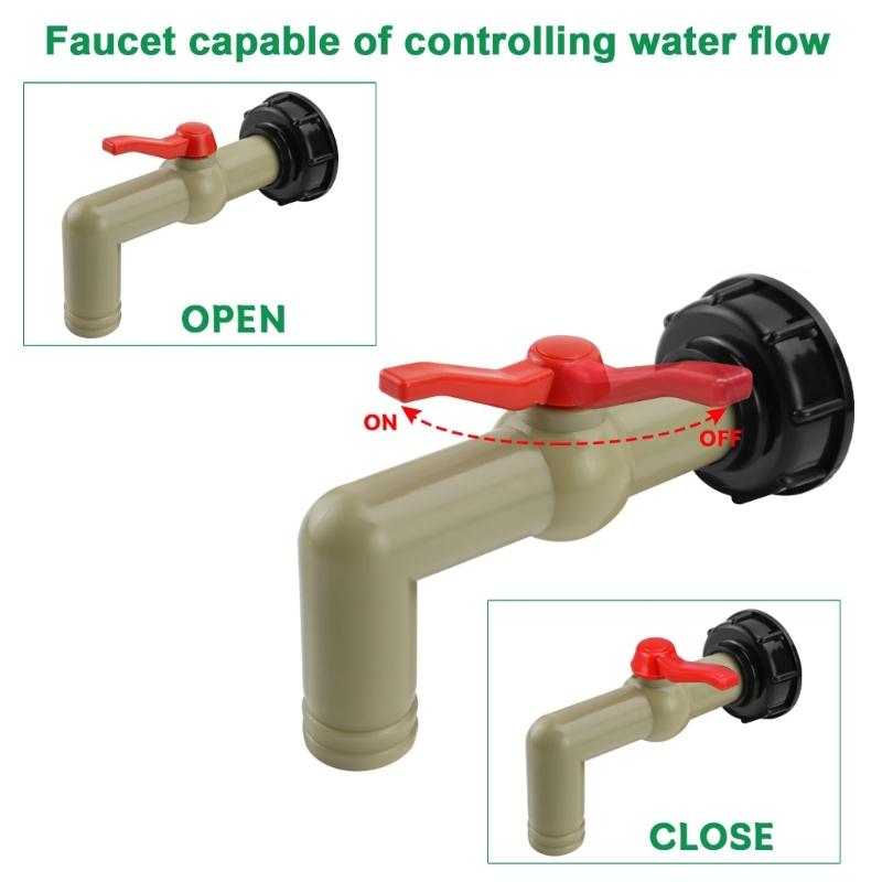 Heavy Duty IBC Tank Connector Reinforced Thread Outlet Tap for IBC Container Water Tank Rain Butt Accessories