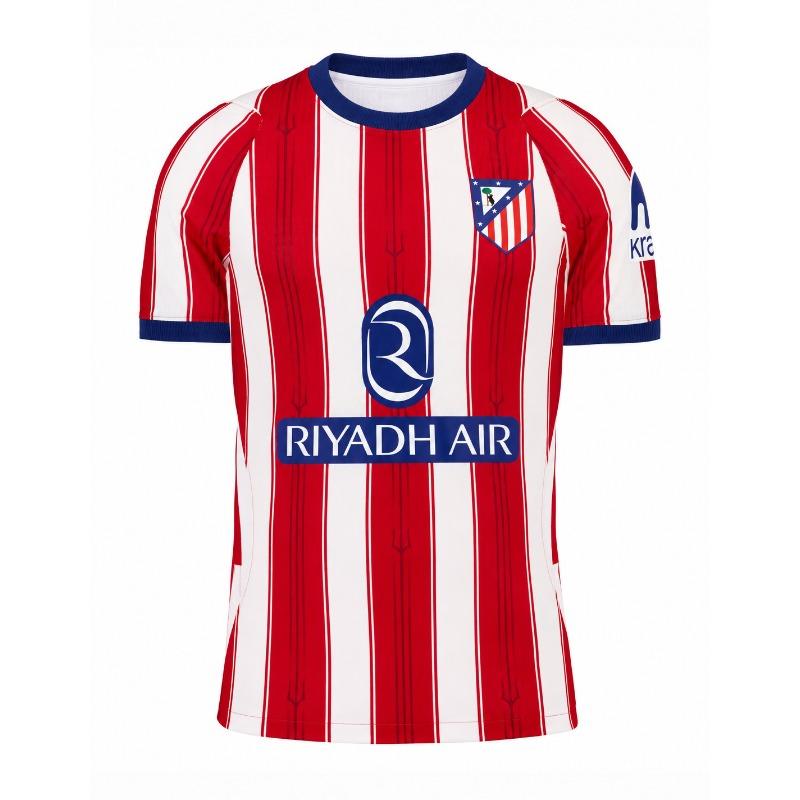 Soccer Jersey for Men 26-27 Season Red White Striped Short Sleeve Crew Neck Quick Dry Football Shirt Match