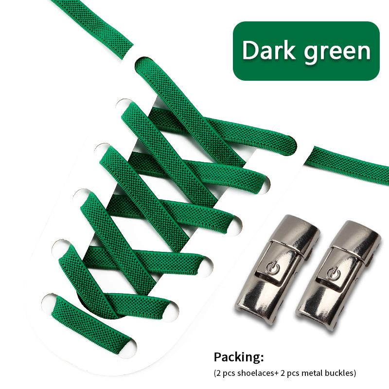 New No Tie Shoe Laces Press Lock Shoelaces Without Ties Elastic Laces Sneaker Kids Adult 8MM Widened Flat Shoelace for Shoes