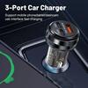 80W Car Charger 3 Ports USB + PD Type C Fast Charging Portable Cigarette Lighter Adapter