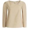 Shop   Women Asymmetric Design Puff Sleeve Long Sleeve Blouse Ivory Ean Wbl 1208