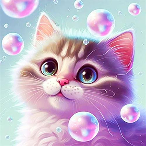 

Полный квадратный круглый комплект для алмазной живописи кошка собака домашний декор 5D сделай сам вышивка мозаика животные фэнтези настенное искусство Full Round 20x20CM