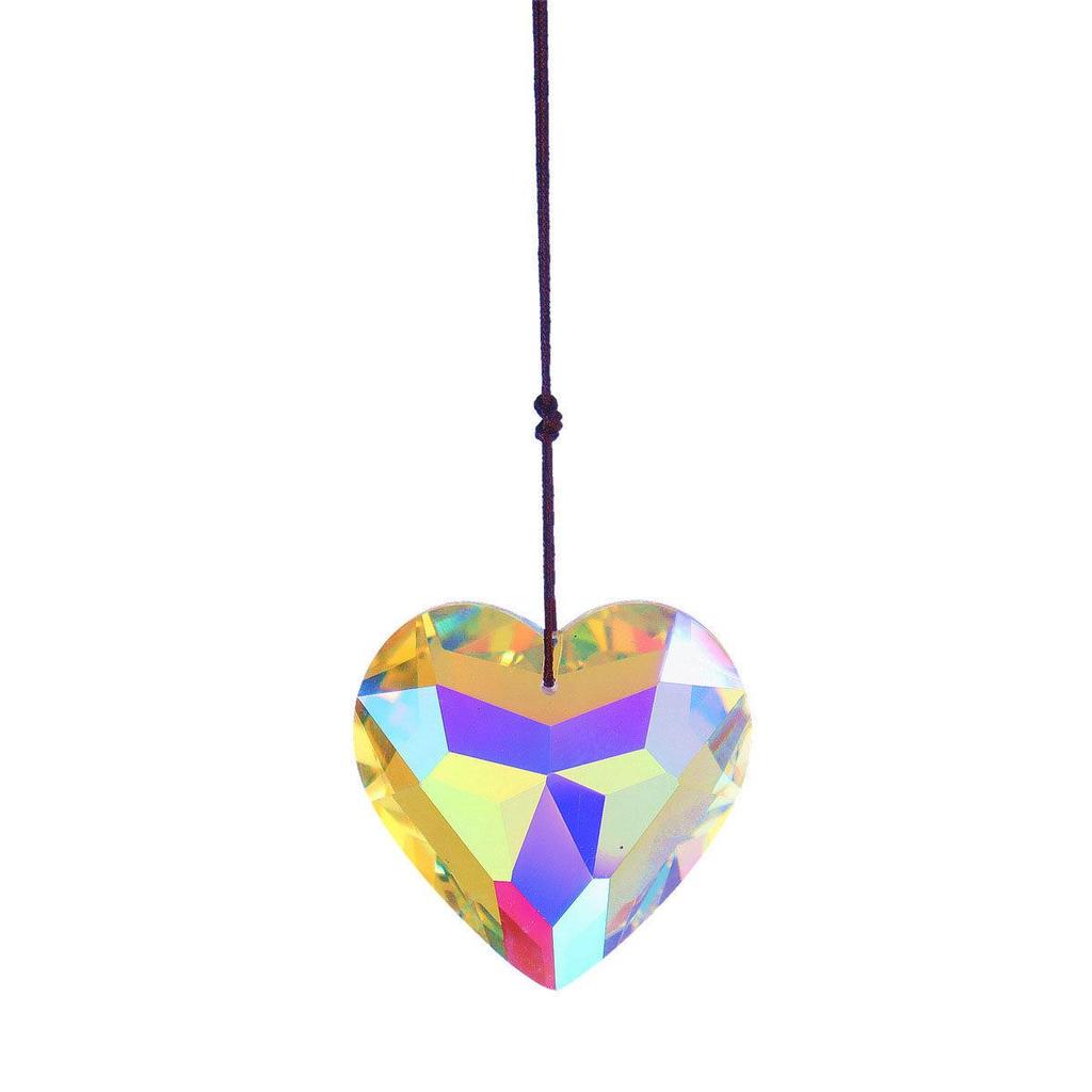 Heart Crystal Sun Catcher: Rainbow Prism Light & Shadow Hanging Ornament - Creative Toy Gift for Kids