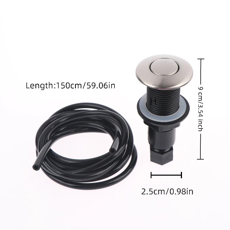On/Off Push Air Button Switch For Bath Spa Jet Tub Disposal Tubing Pneumatic Air Pressure Switch Knob Kit Home Tools