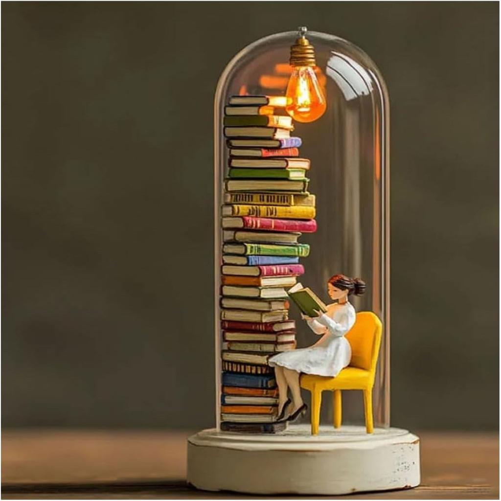 Leselampen Nachtlichter Buchlampe Skulpturen Mädchen, Junge Geburtstagsgeschenk Schlafzimmerdekoration Innenbeleuchtung Schlafzimmer Leselicht