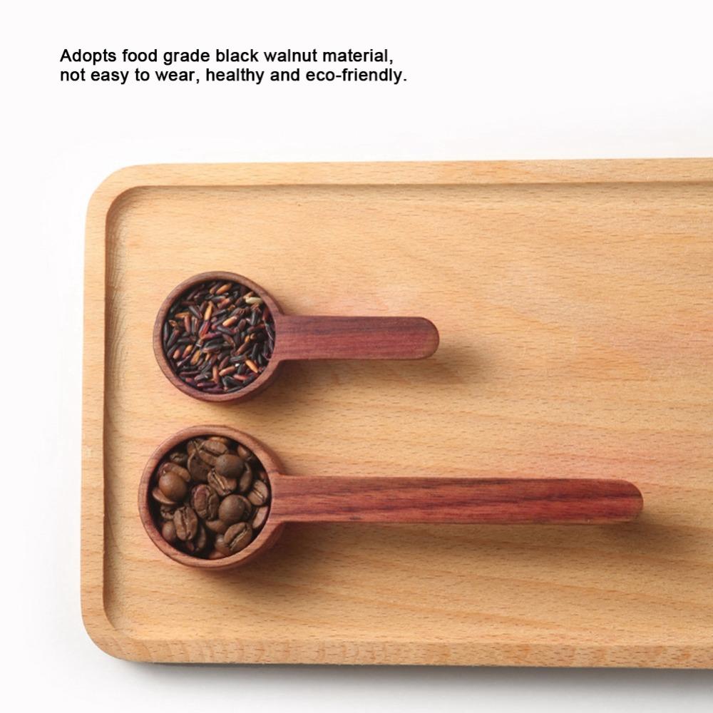 Long Handle Measuring Scoop Brown Kitchen Measuring Tools Wooden Coffee Scoop  Coffee Measuring