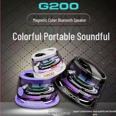 Best-Selling G200 Bluetooth Speaker: Colorful Lights, Magnetic Base, Portable Stand Mini Subwoofer