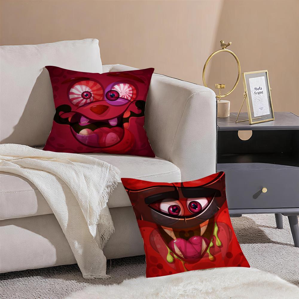 Creative Cartoon Funny Candy Monsters Pillow Case Sofa Living Room Bedroom Headboard Backrest Cushion Square Cushion